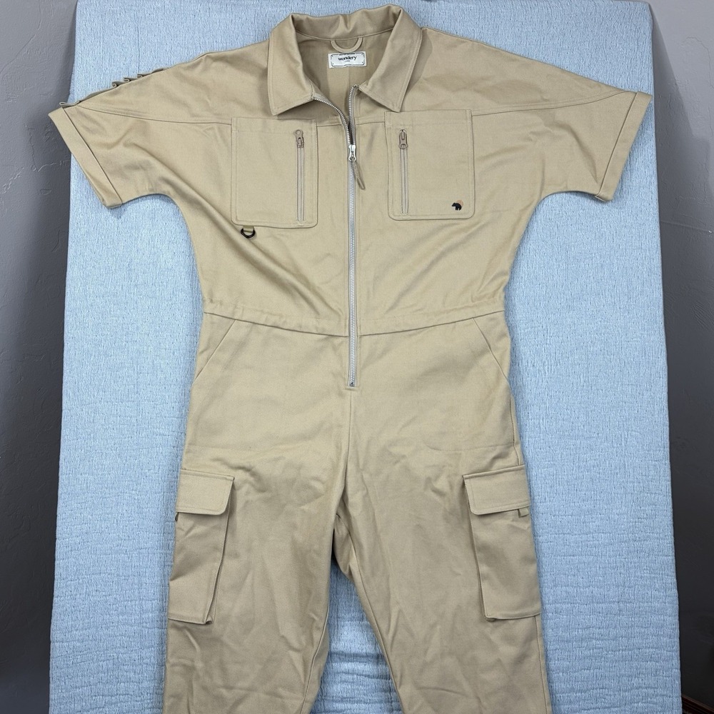 Wondery Outdoors Juniper Camp Jumpsuit in Sand‎ Size Large Canvas Outdoor